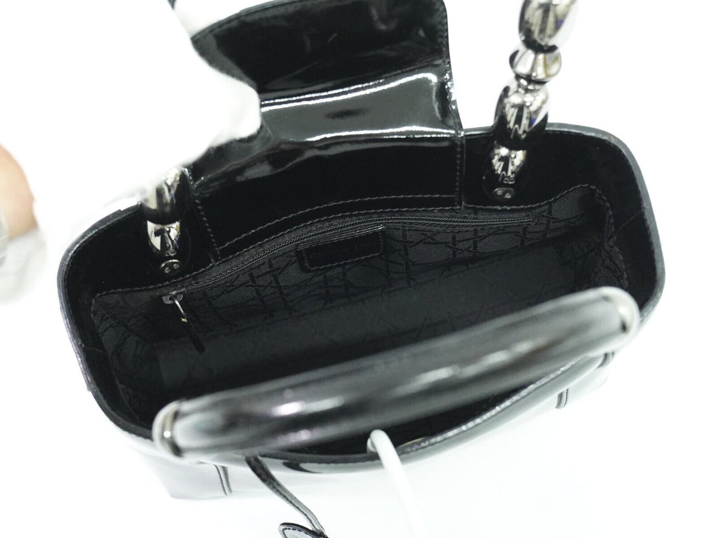 Dior Black Patent Leather Maris Pearl