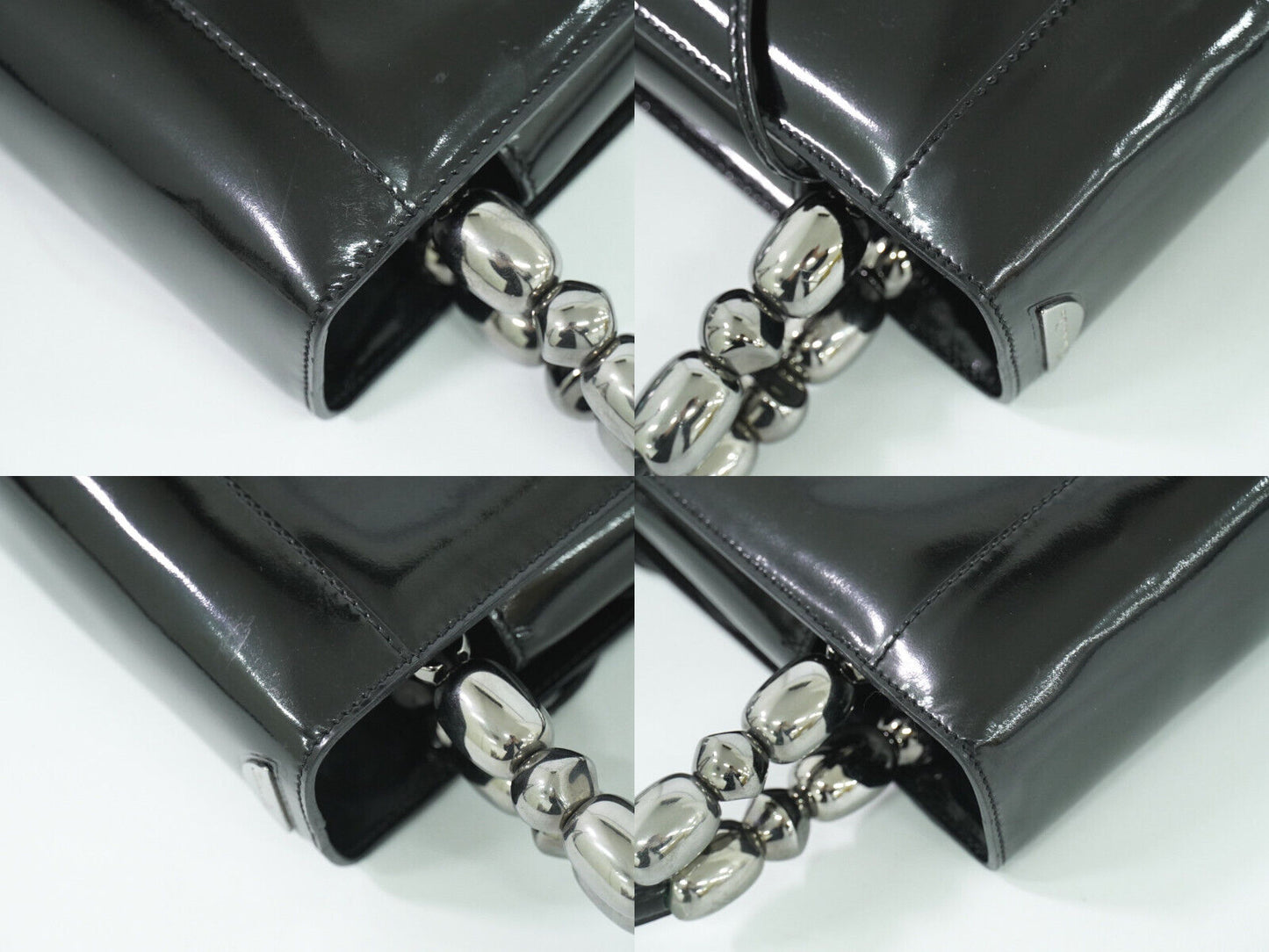 Dior Black Patent Leather Maris Pearl