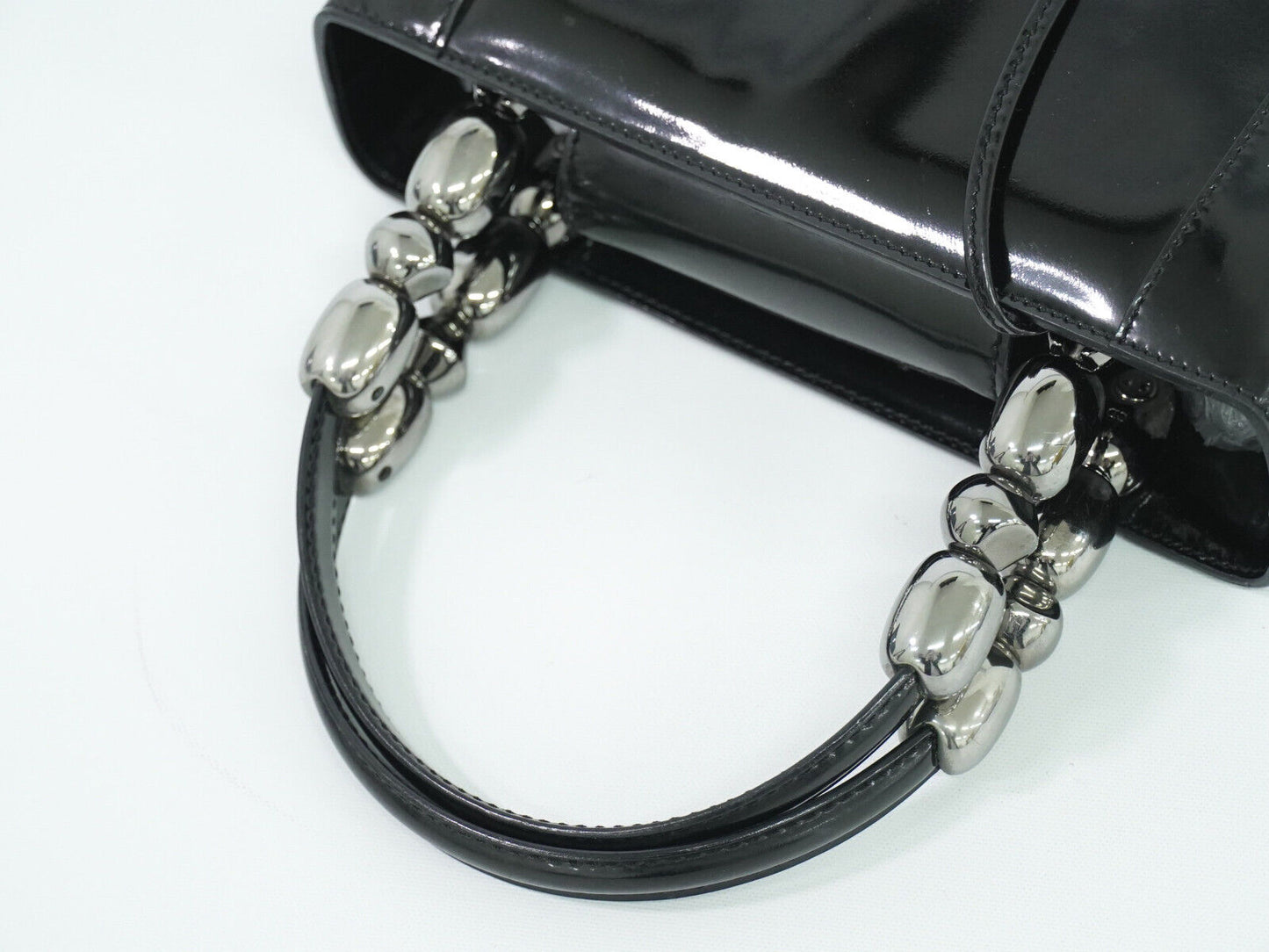 Dior Black Patent Leather Maris Pearl