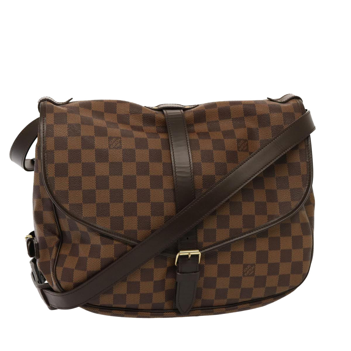 Louis Vuitton Brown Canvas Saumur 35