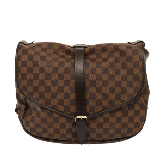 Louis Vuitton Brown Canvas Saumur 35