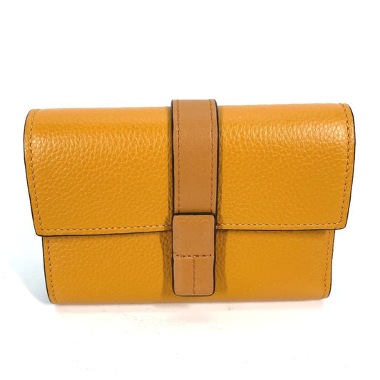 Loewe Yellow Leather Trifold Wallet