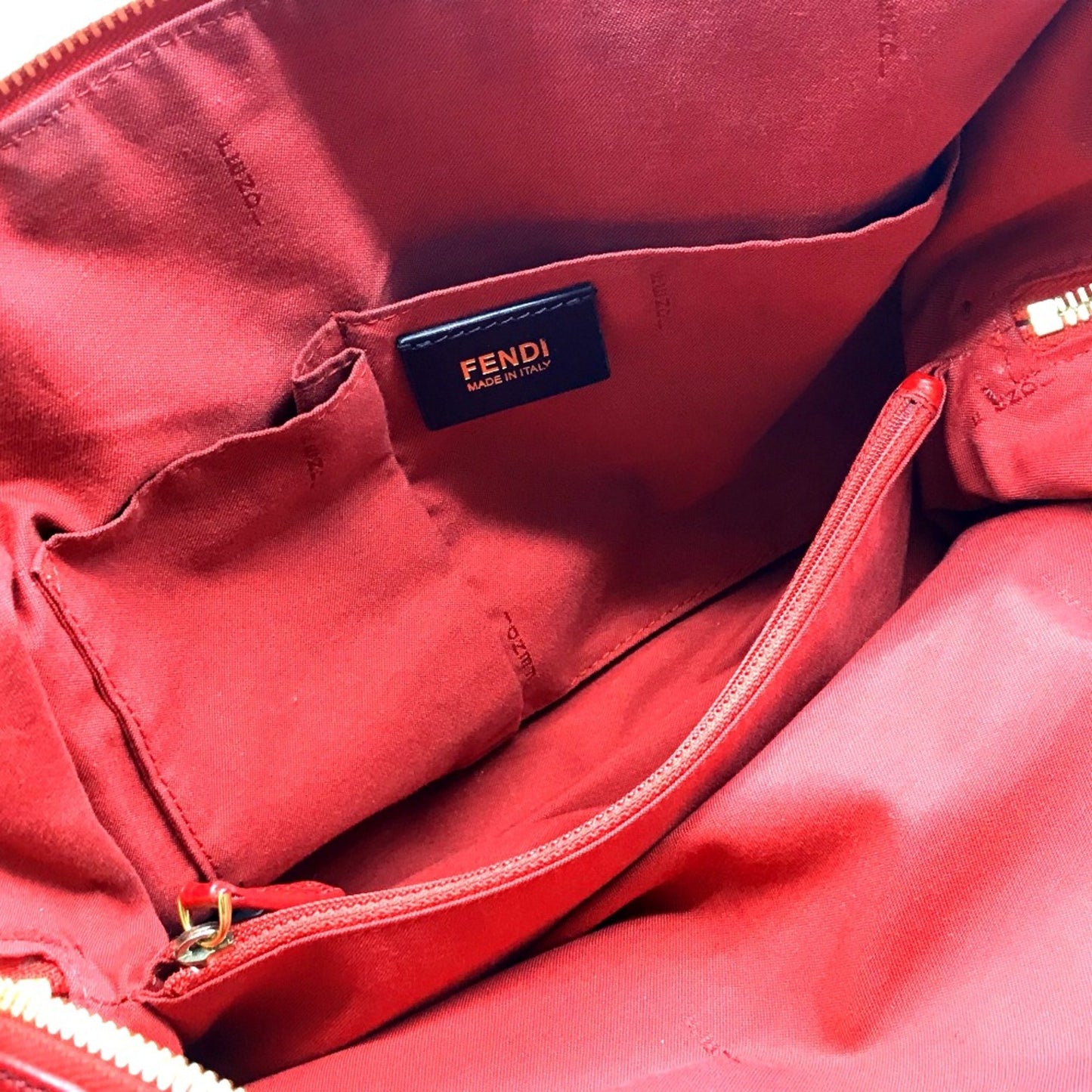 Fendi Red Leather Chameleon