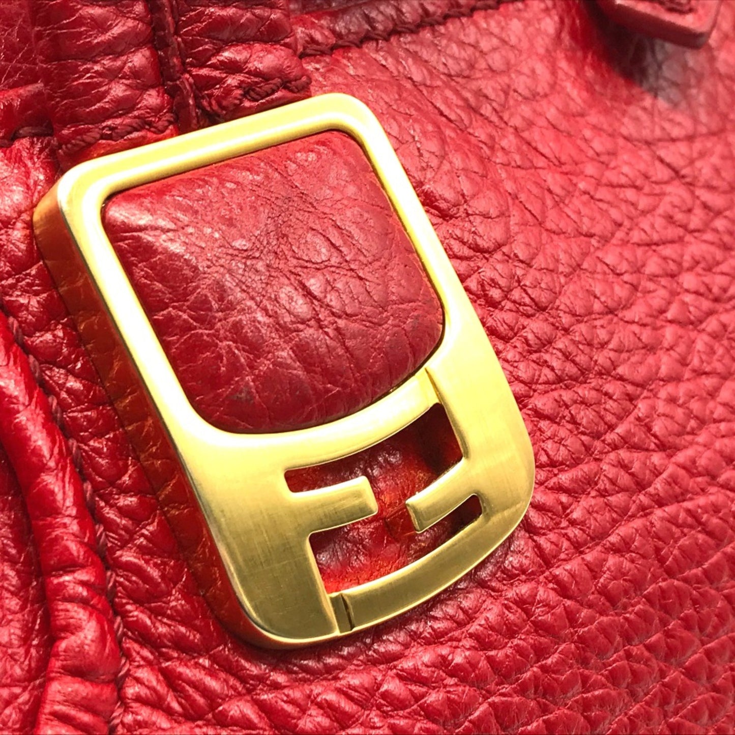 Fendi Red Leather Chameleon