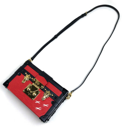 Louis Vuitton Red Leather Petit Malle