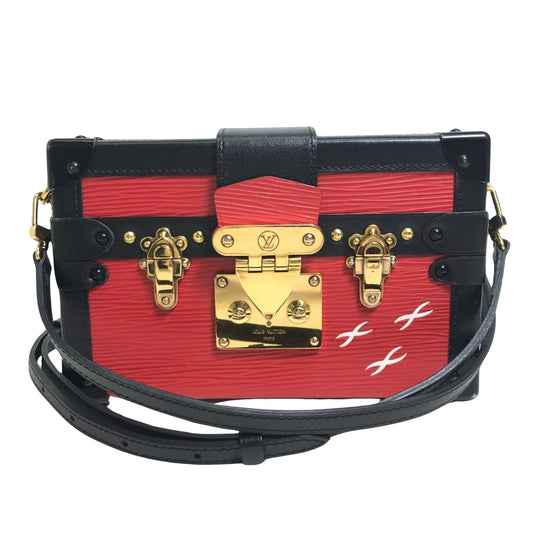 Louis Vuitton Red Leather Petit Malle