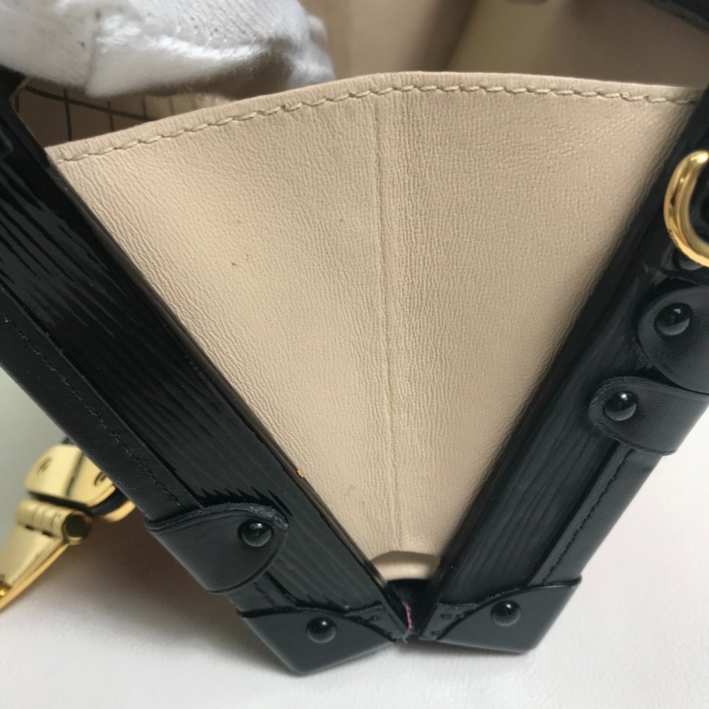 Louis Vuitton Red Leather Petit Malle