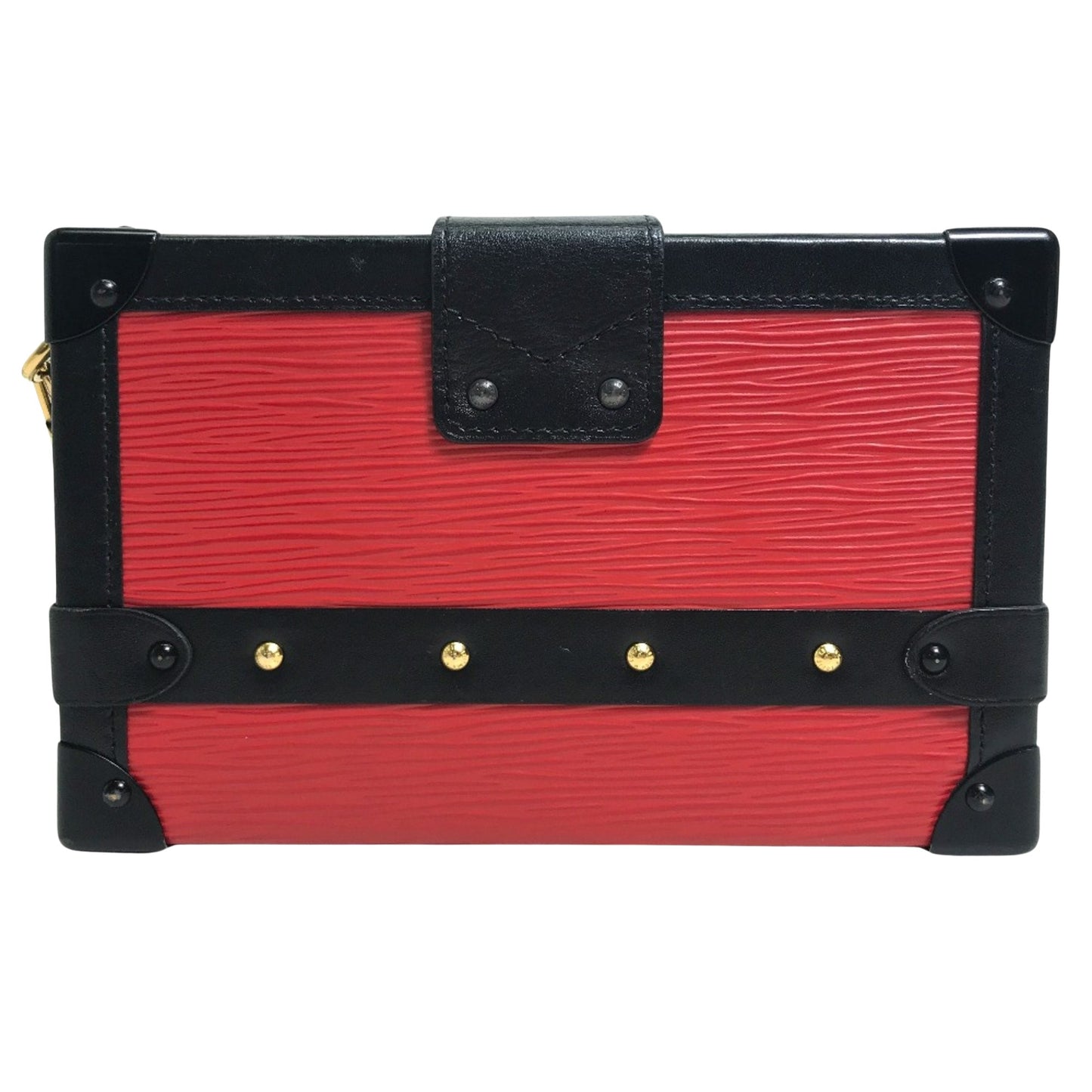 Louis Vuitton Red Leather Petit Malle
