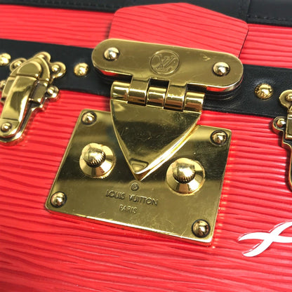 Louis Vuitton Red Leather Petit Malle