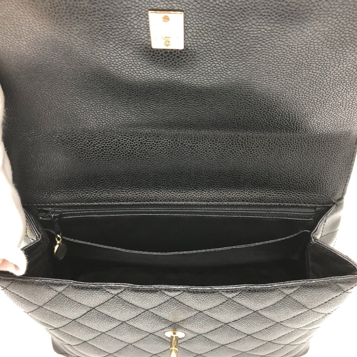Chanel Black Leather Coco Handle