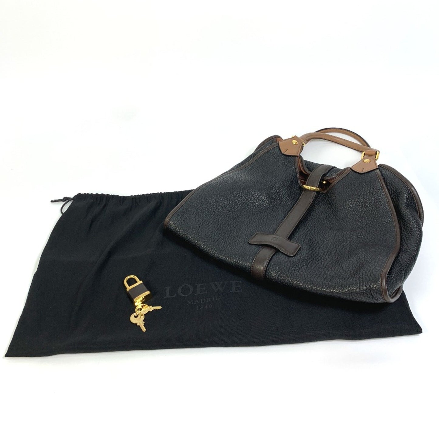 Loewe Black Leather Anagram