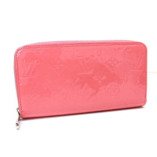 Louis Vuitton Pink Patent Leather Zippy Wallet
