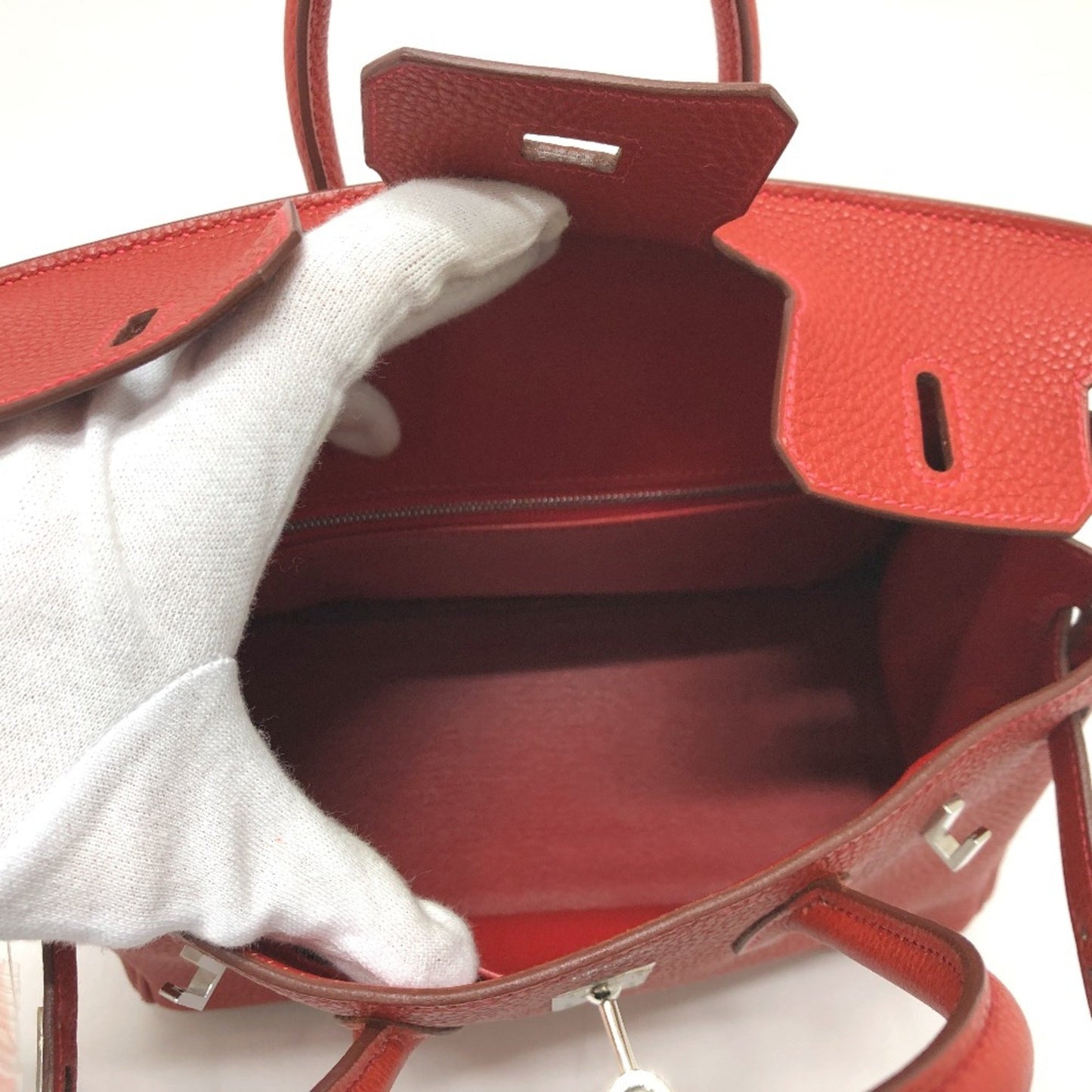 Hermès Red Leather Birkin 25