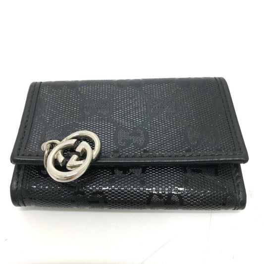Gucci Black Leather Gg Pattern