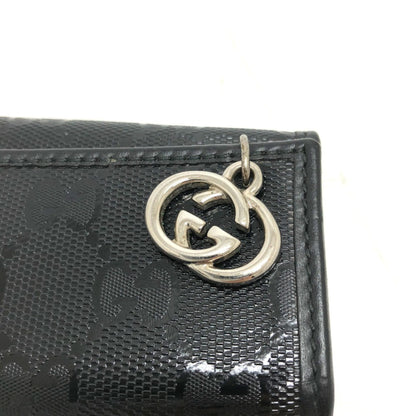 Gucci Black Leather Gg Pattern