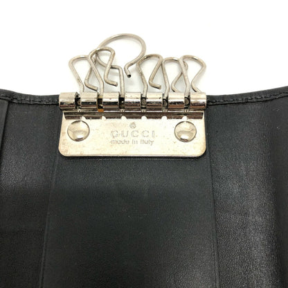 Gucci Black Leather Gg Pattern