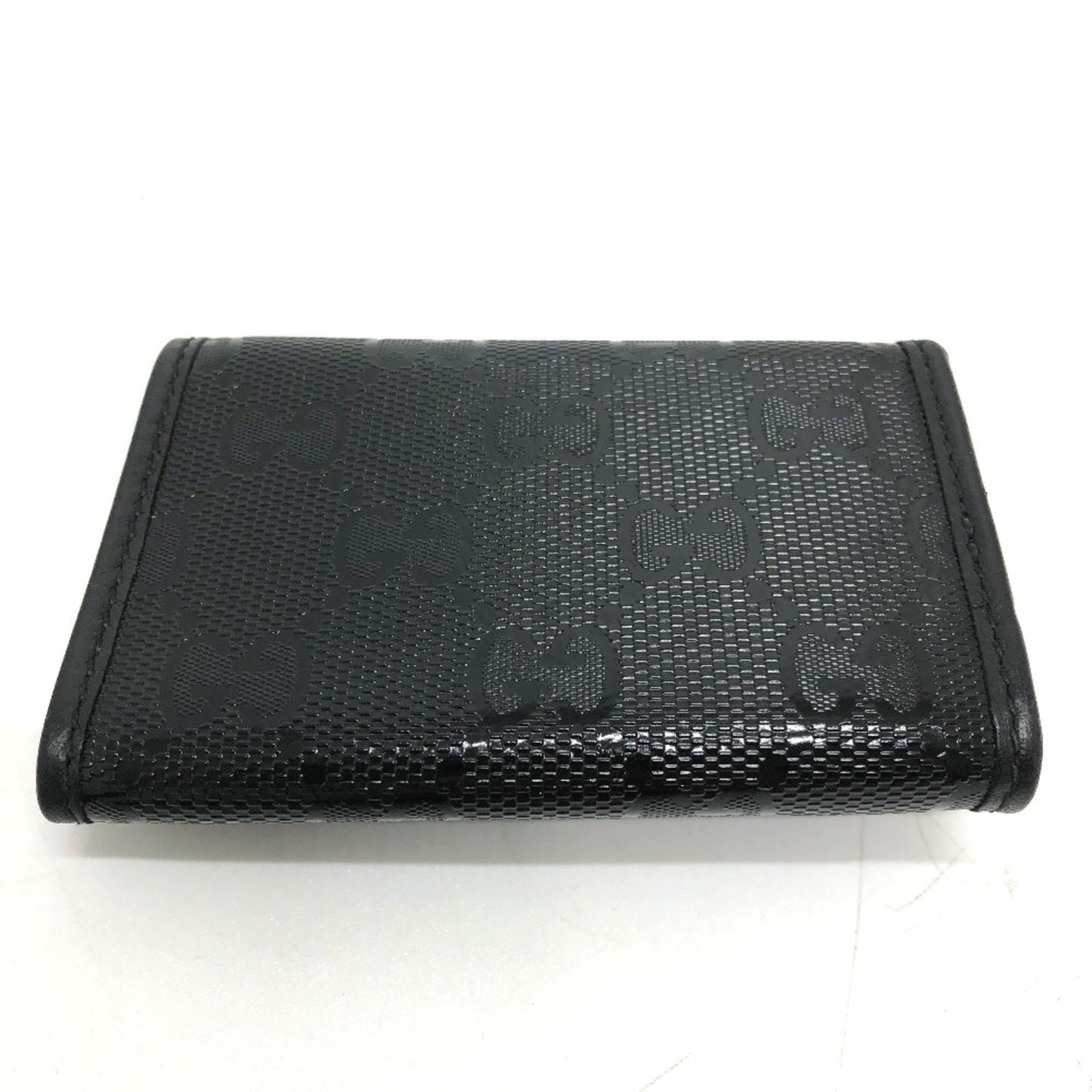 Gucci Black Leather Gg Pattern