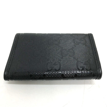 Gucci Black Leather Gg Pattern