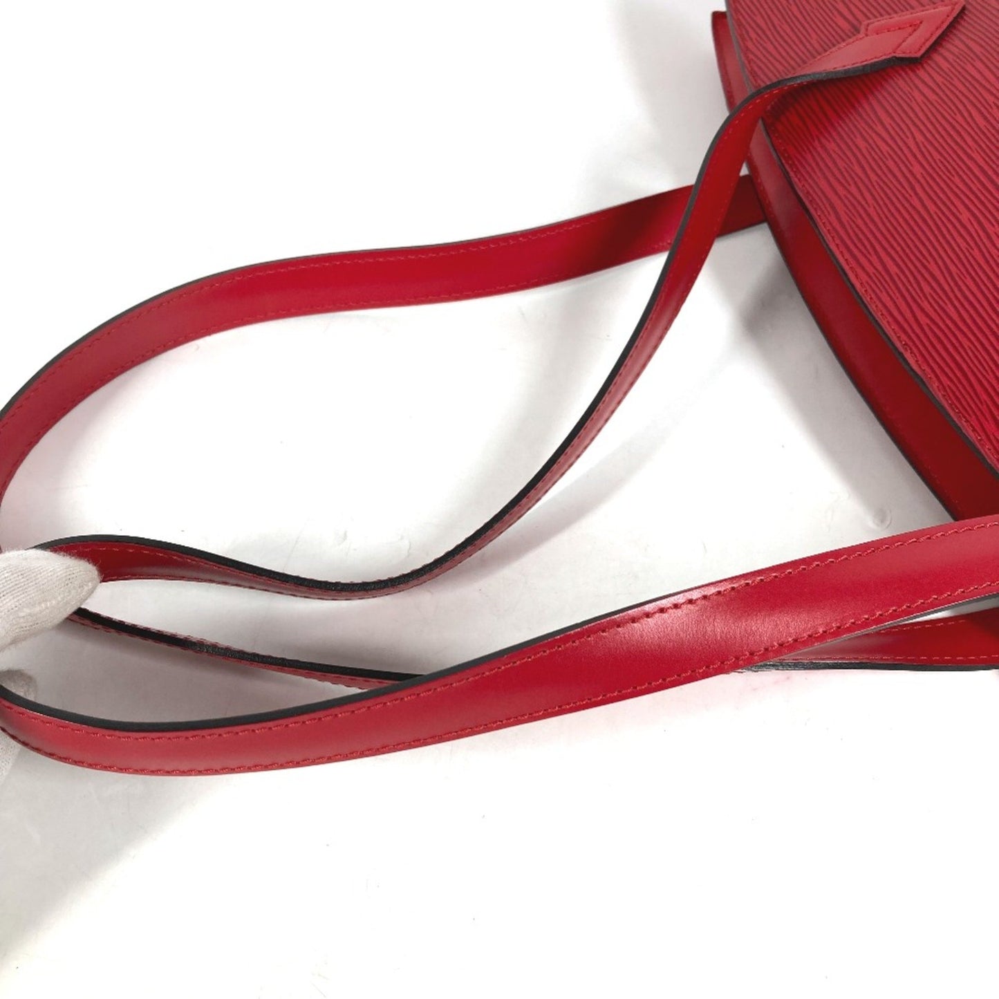 Louis Vuitton Red Leather Saint Jacques