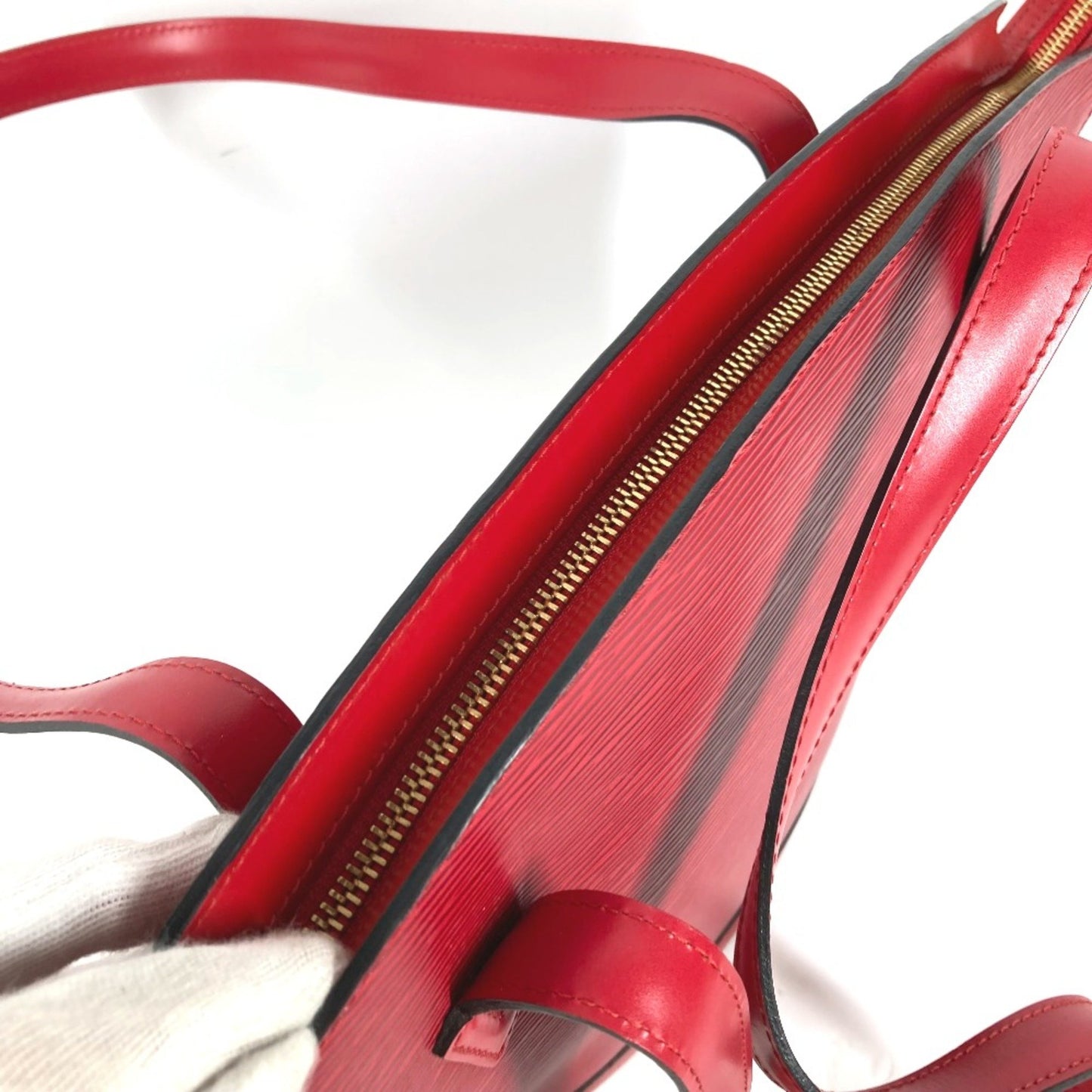 Louis Vuitton Red Leather Saint Jacques