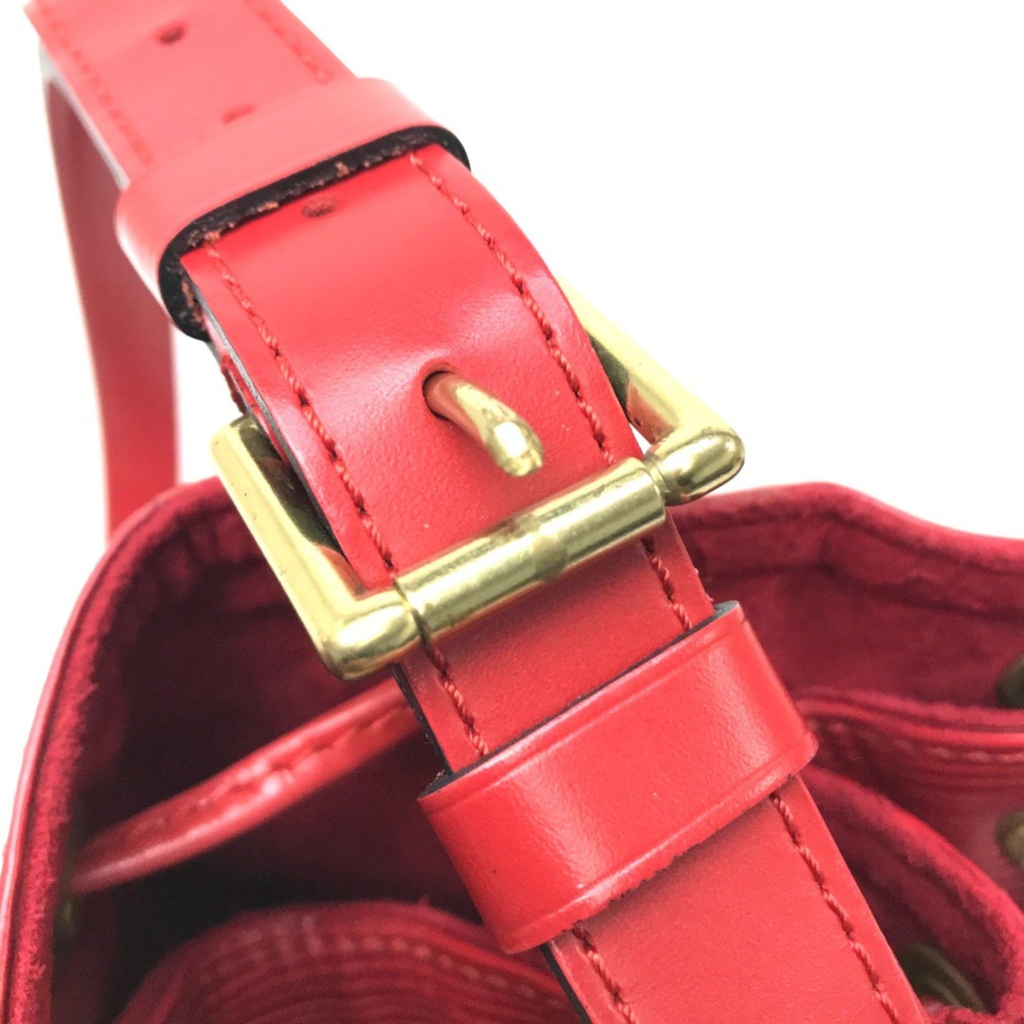 Louis Vuitton Red Leather Noé Pm