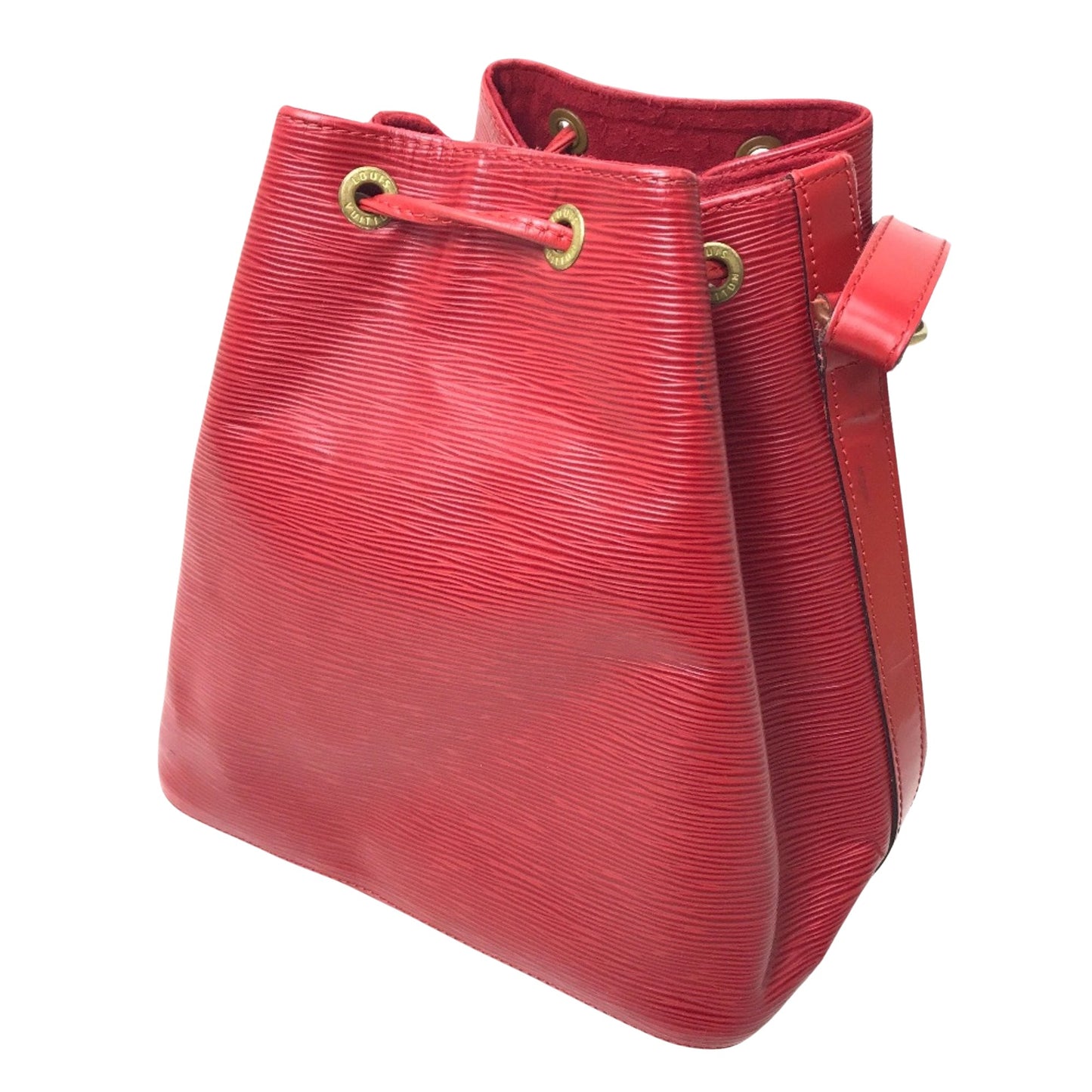 Louis Vuitton Red Leather Noé Pm