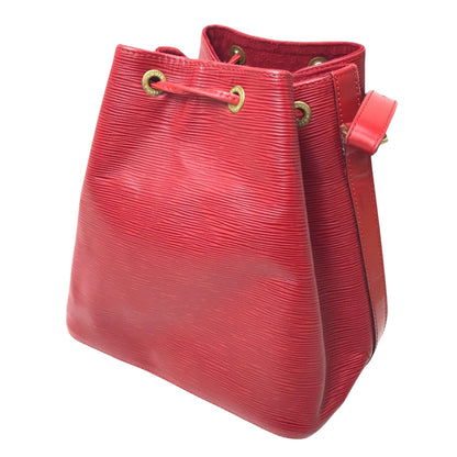 Louis Vuitton Red Leather Noé Pm