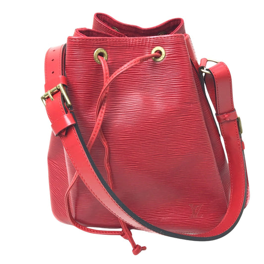 Louis Vuitton Red Leather Noé Pm