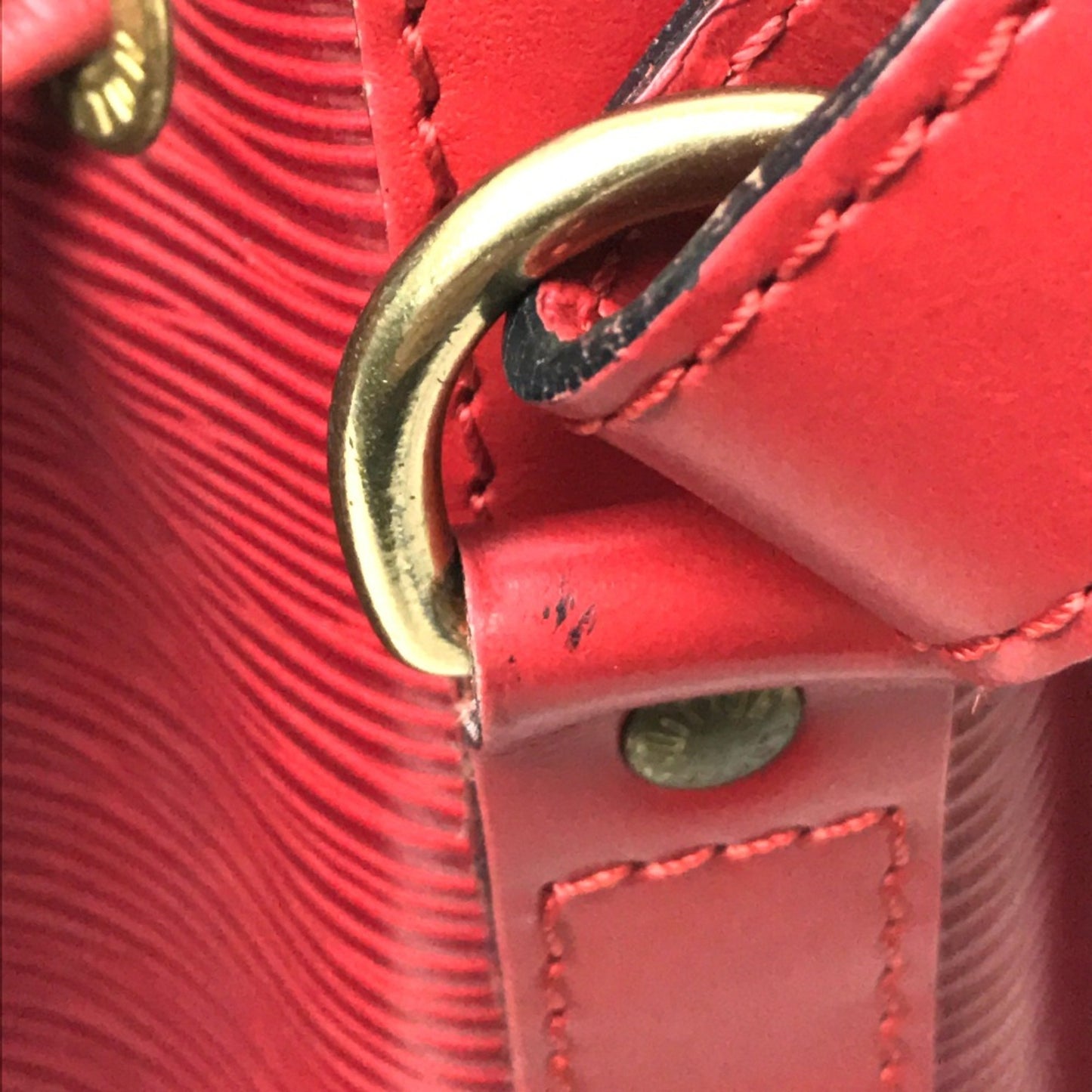 Louis Vuitton Red Leather Noé Pm