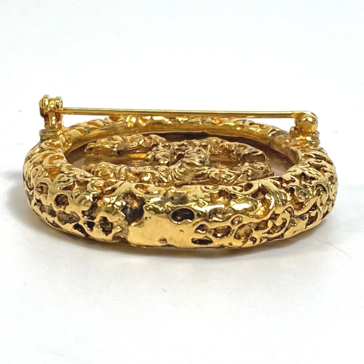 Chanel Gold Gold Plated Logo Cc