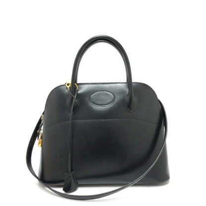 Hermès Black Leather Bolide