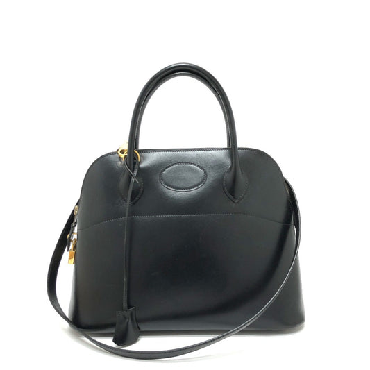 Hermès Black Leather Bolide