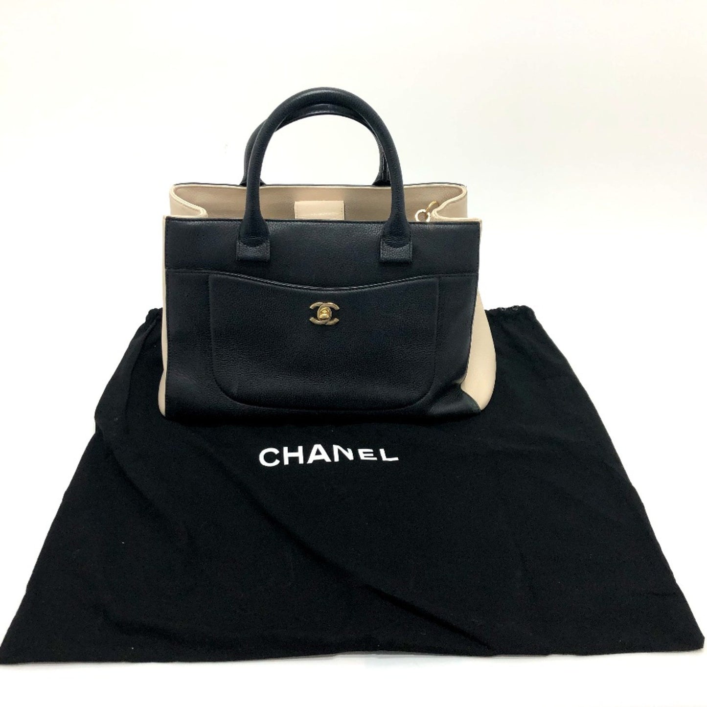 Chanel Black Leather Cabas