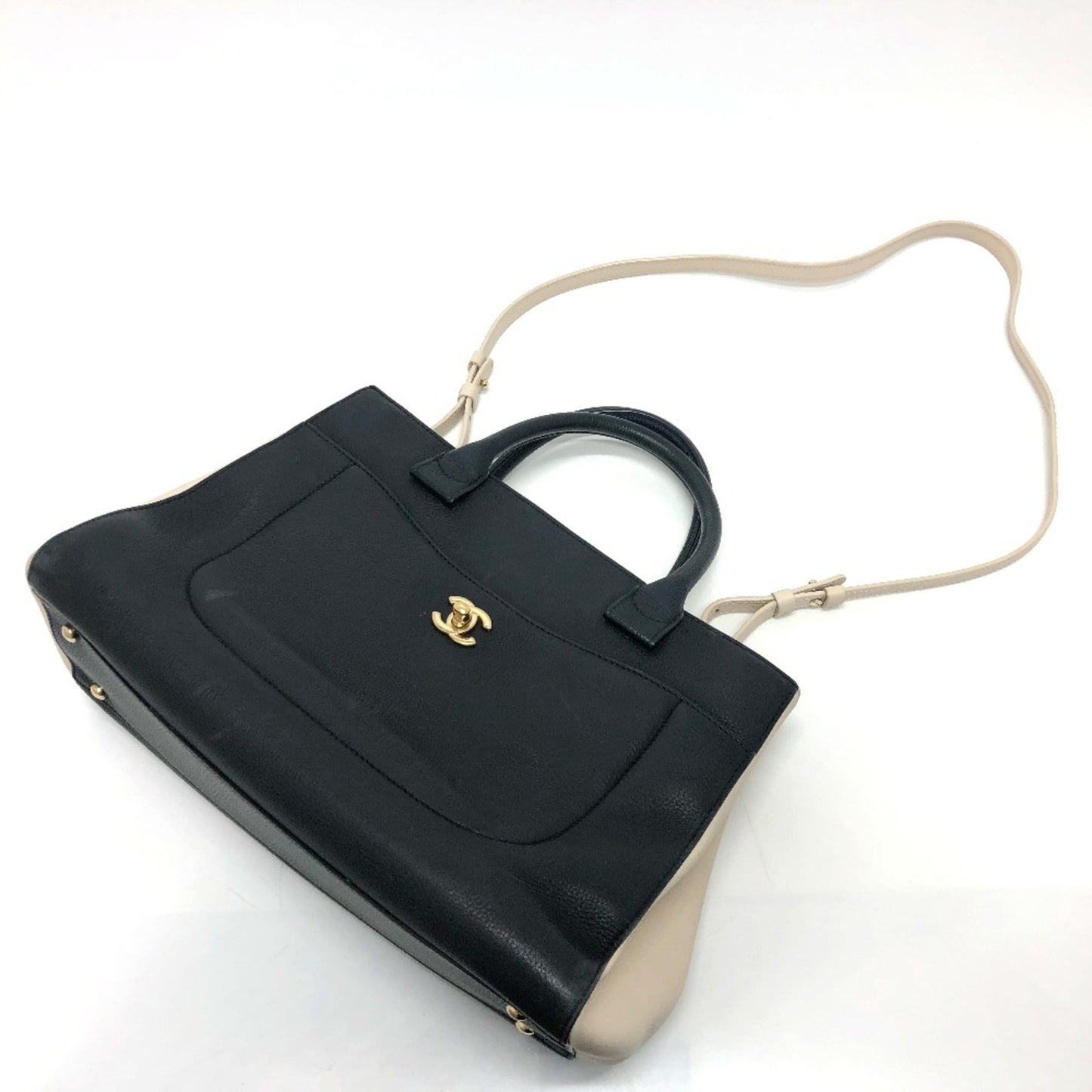 Chanel Black Leather Cabas