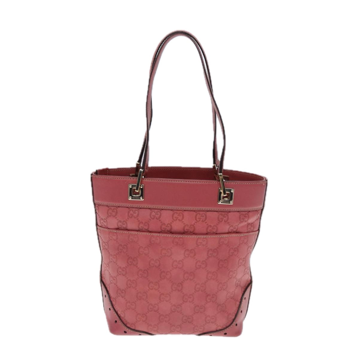 Gucci Pink Leather Gg Signature