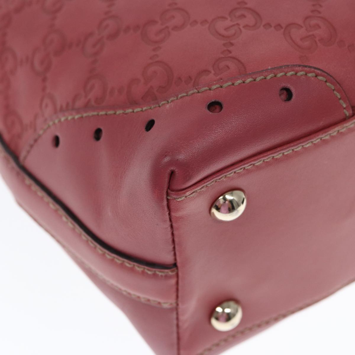 Gucci Pink Leather Gg Signature