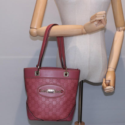 Gucci Pink Leather Gg Signature