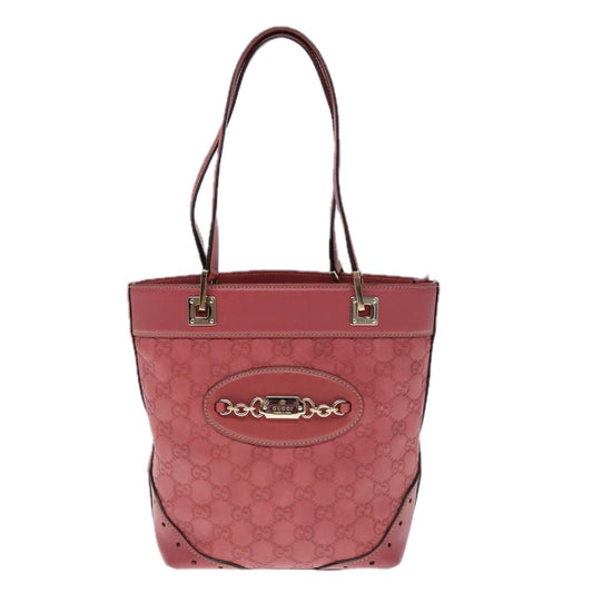 Gucci Pink Leather Gg Signature