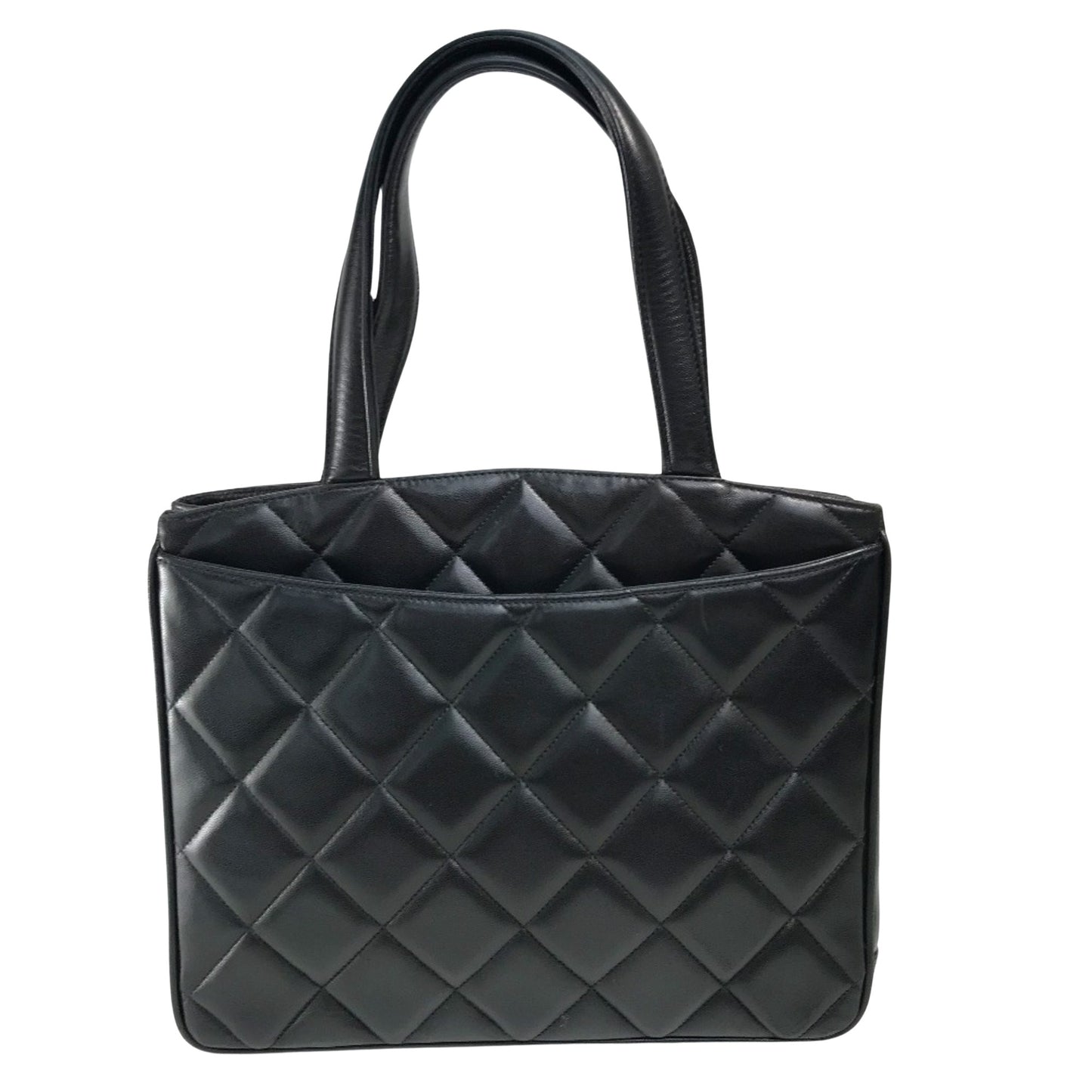 Chanel Black Leather Logo Cc