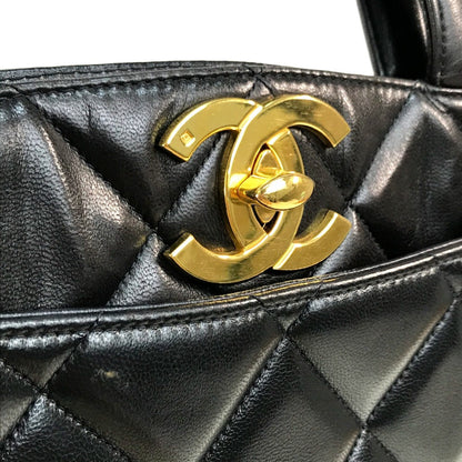 Chanel Black Leather Logo Cc