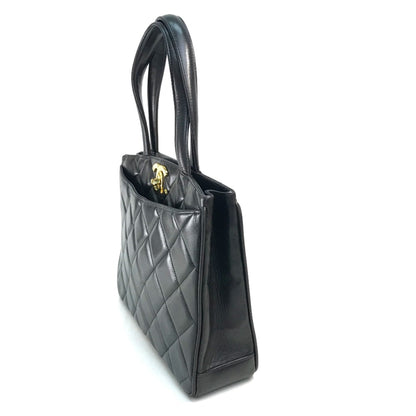 Chanel Black Leather Logo Cc