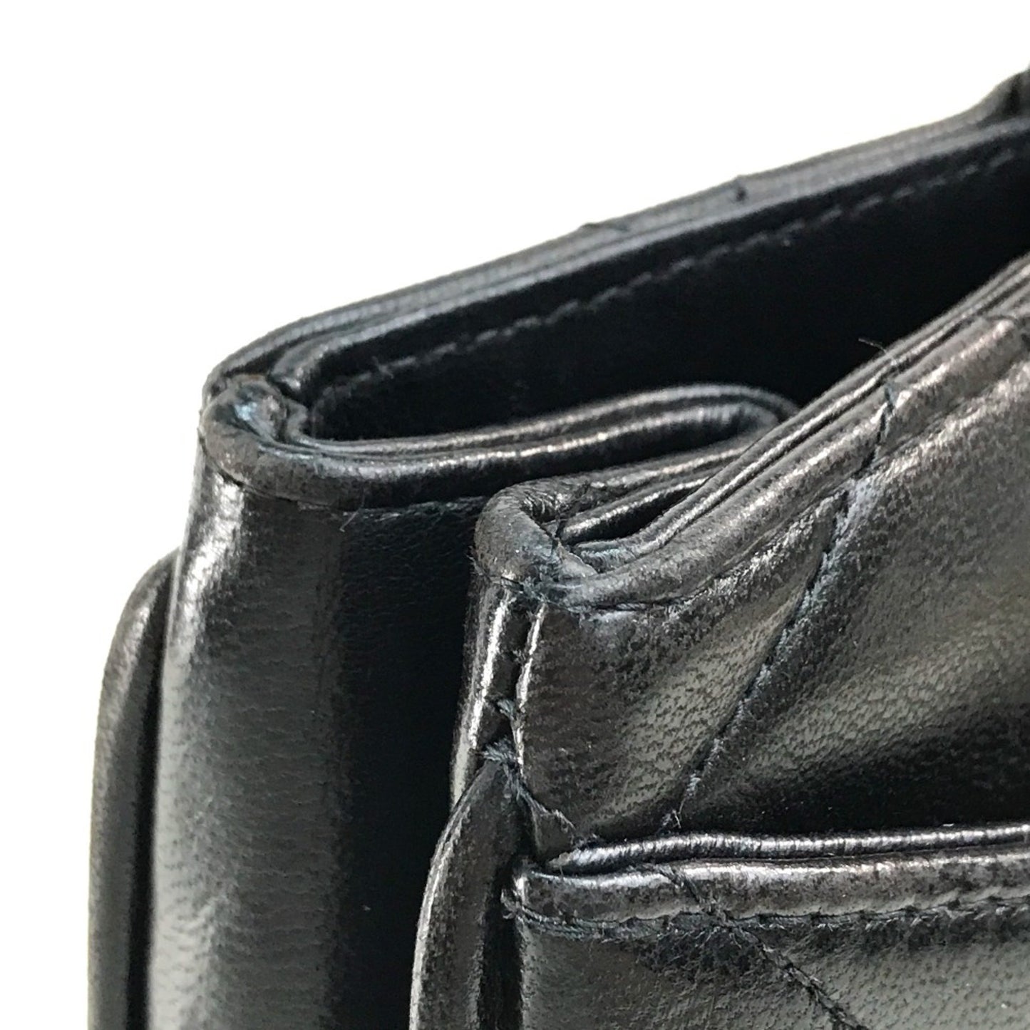 Chanel Black Leather Logo Cc