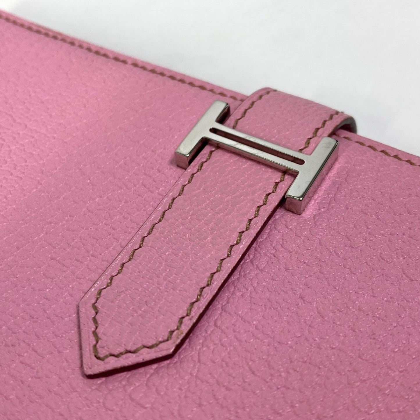 Hermès Pink Leather Béarn