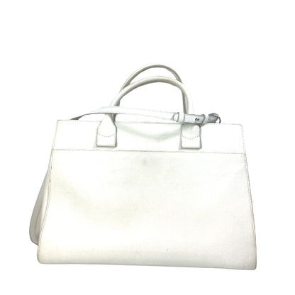 Chanel White Leather Cabas