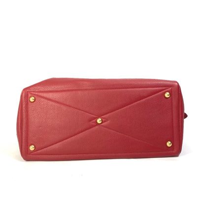 Hermès Red Leather Victoria