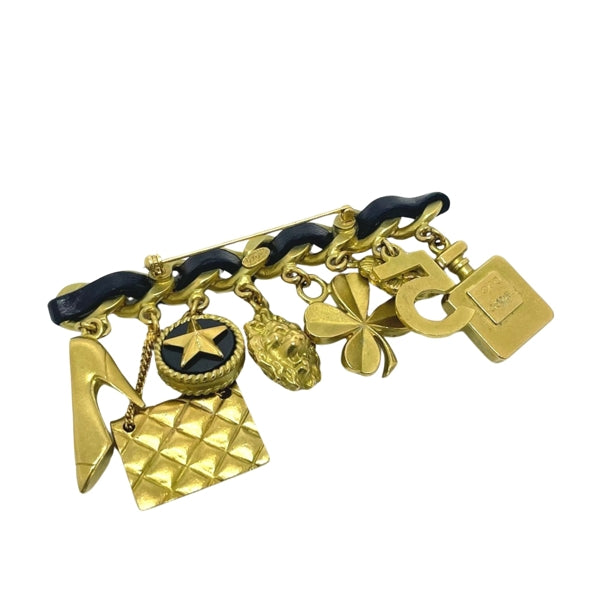 Chanel Gold Gold Plated Coco Mark