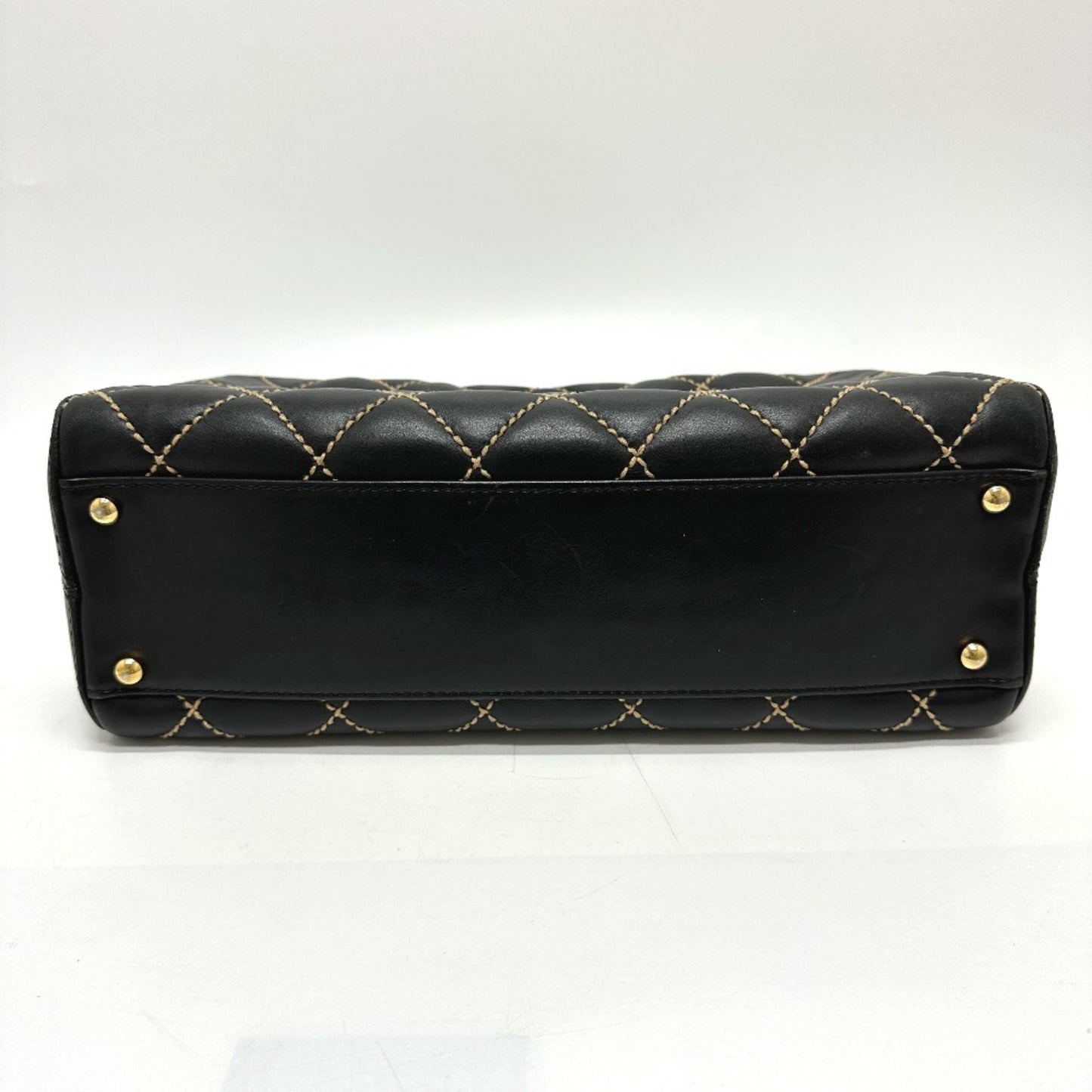 Chanel Black Leather Wild Stitch