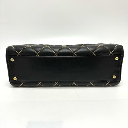 Chanel Black Leather Wild Stitch