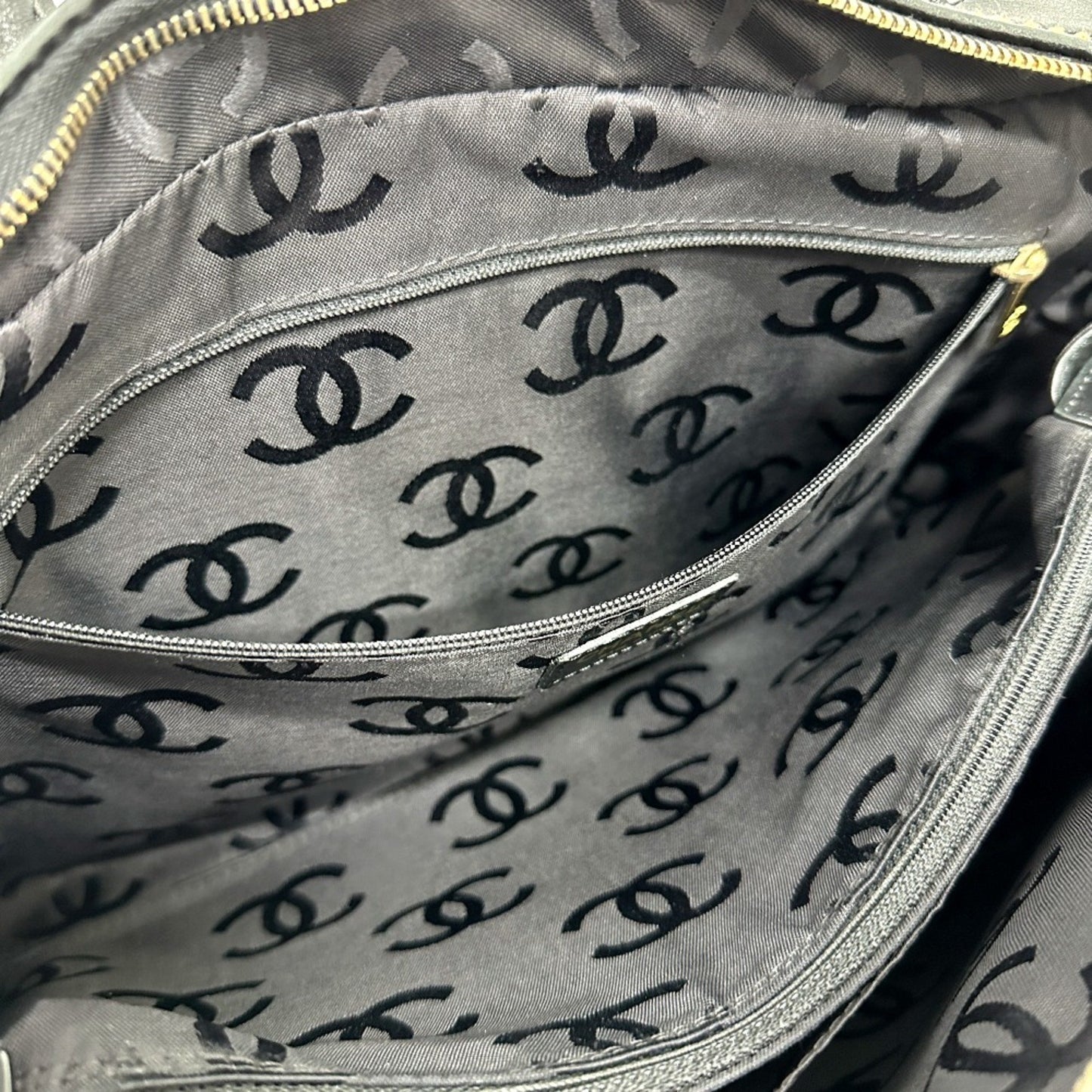 Chanel Black Leather Wild Stitch