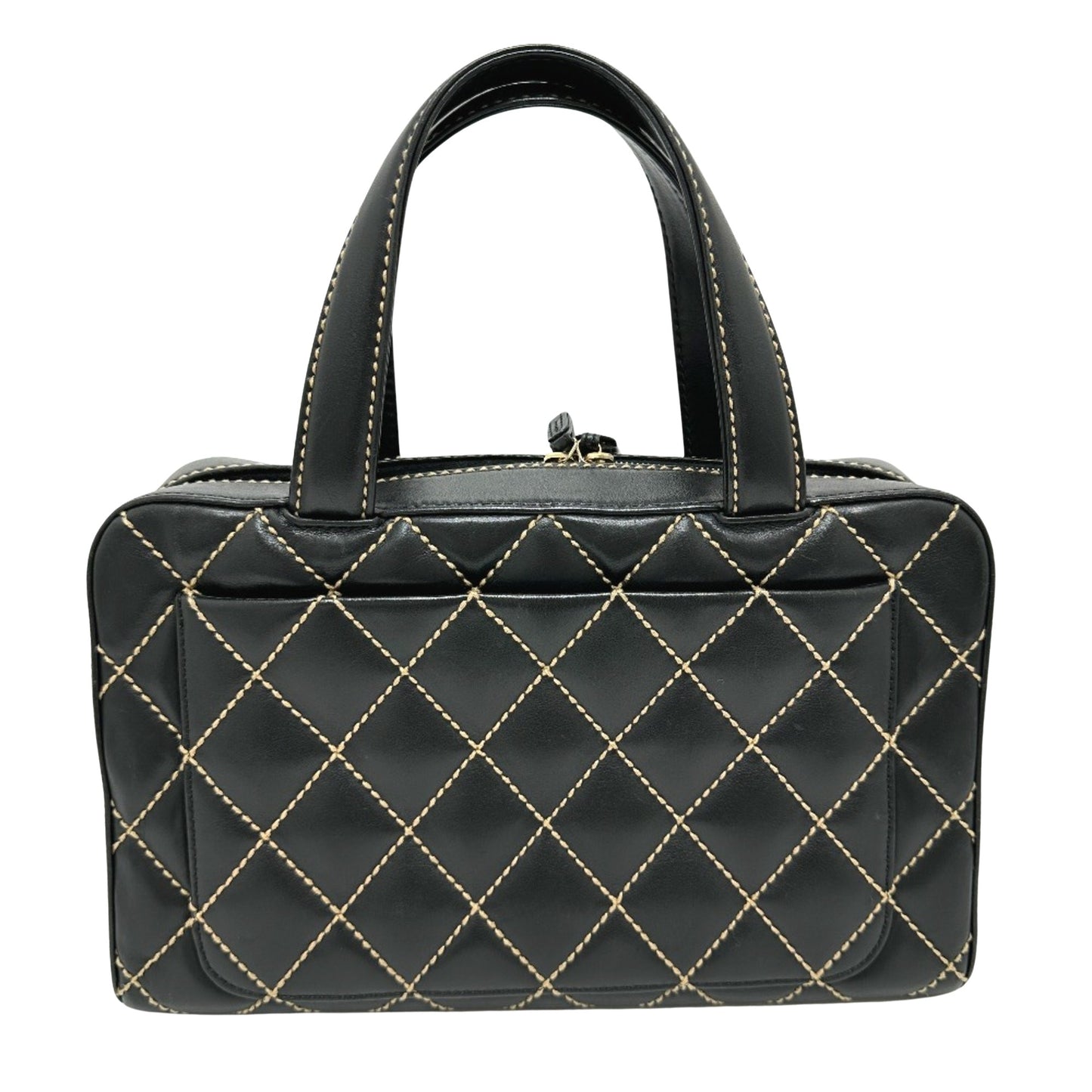 Chanel Black Leather Wild Stitch